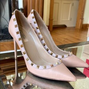 Valentino Blush Pink Rockstud Heels